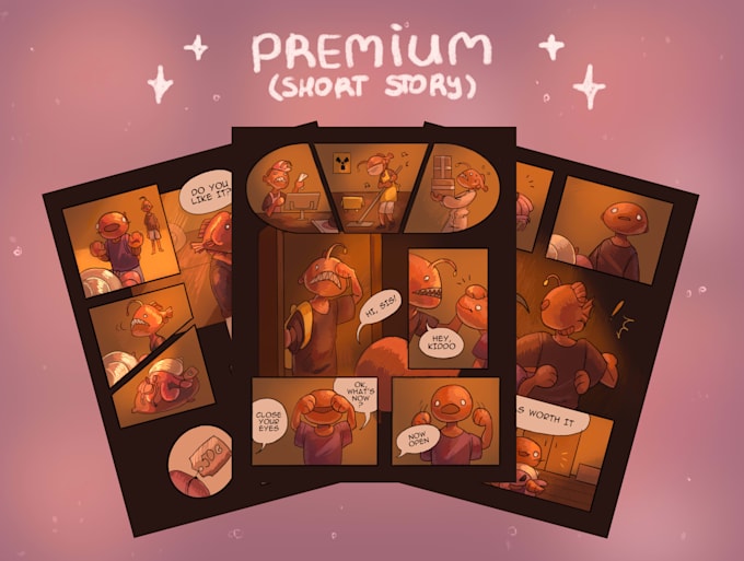 draw hand drawn comic panel, page, strip, book or webtoon