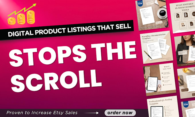 design etsy listing images for digital products