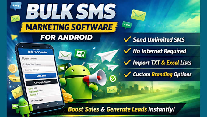 develop bulk SMS text message marketing software for android for your business