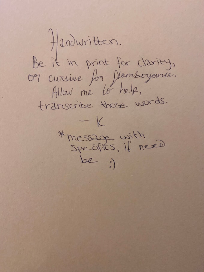 turn your personal correspondence into handwritten works