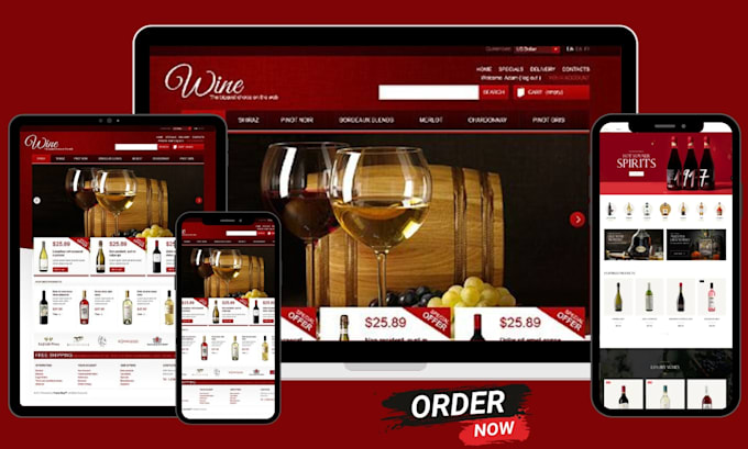 design wine shopify store wine website beverge website liquor website