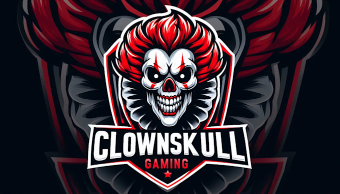 create amazing clown skull logo for your business