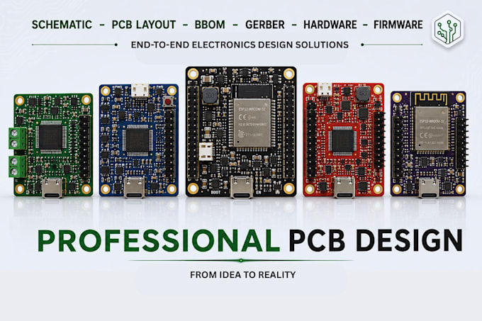 pcb design for esp32, stm32, arduino and raspberry pi iot projects