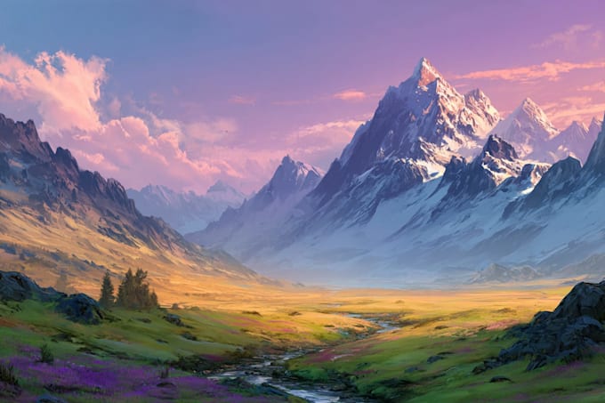 paint a conceptual fantasy environmental background landscape