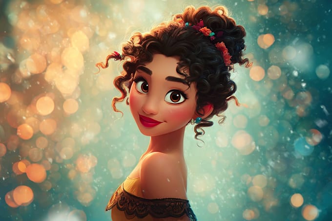 create disney inspired portraits for gifts