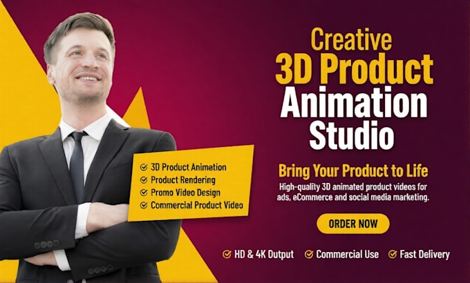 create a photorealistic 3d product animation video ad