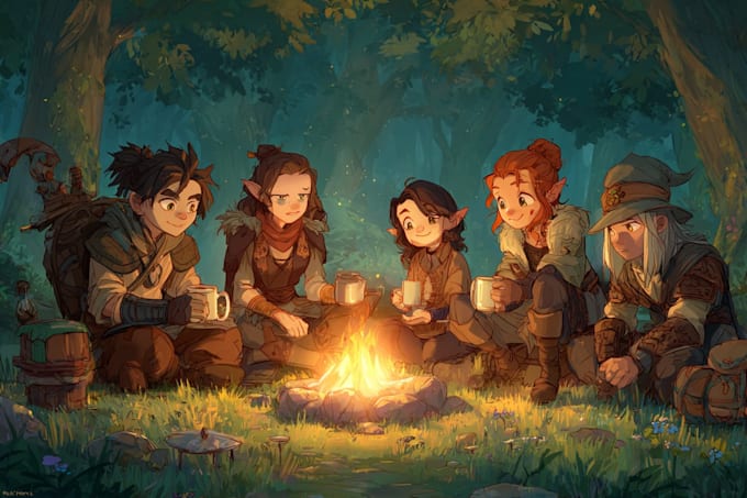 draw your dnd party