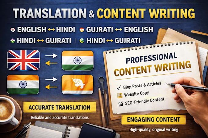 do content writing and translation