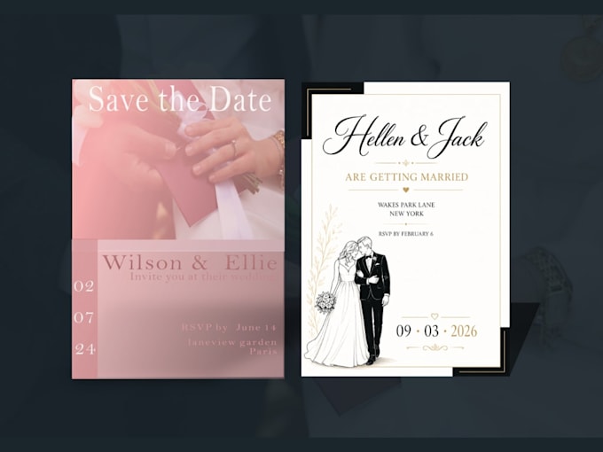 design minimal wedding stationery set to match your vibe