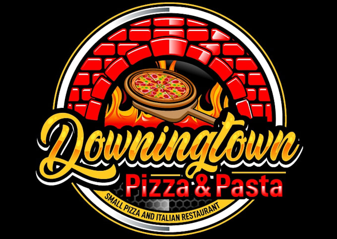 design excellent pizza logo with free vector file