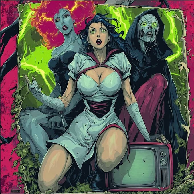 draw horror character illustration