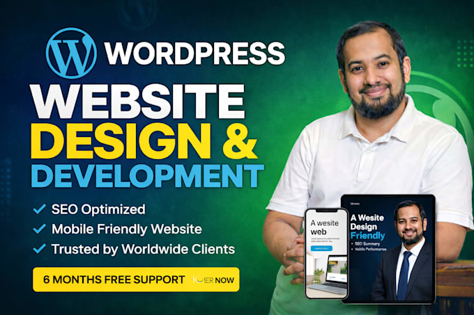 develop a professional wordpress website for your business