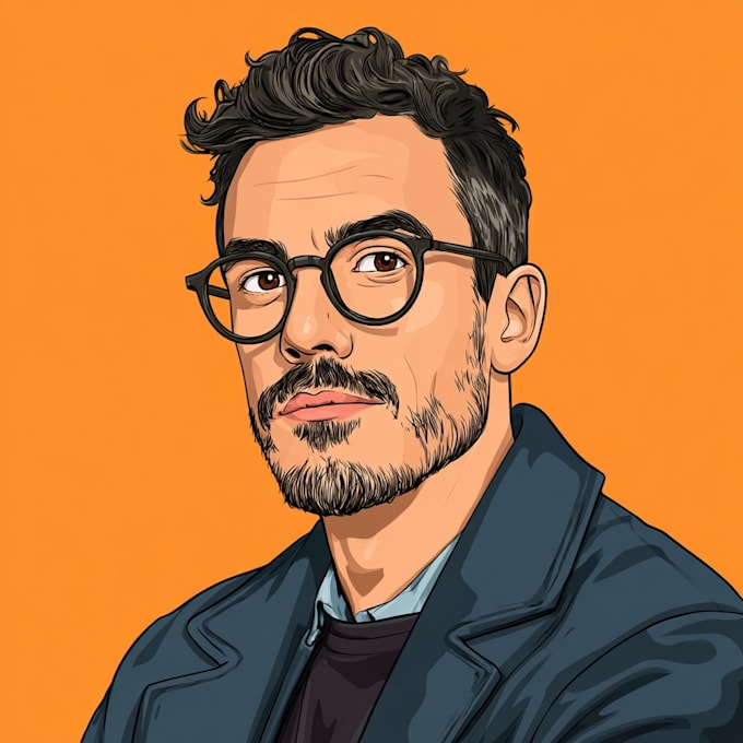 draw amazing vector cartoon portrait