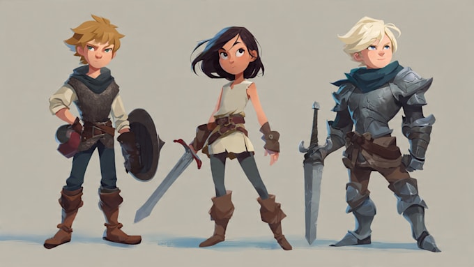 design and draw 2d characters