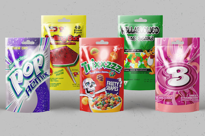 eyecatching candy or cannabis packaging with a fun twist