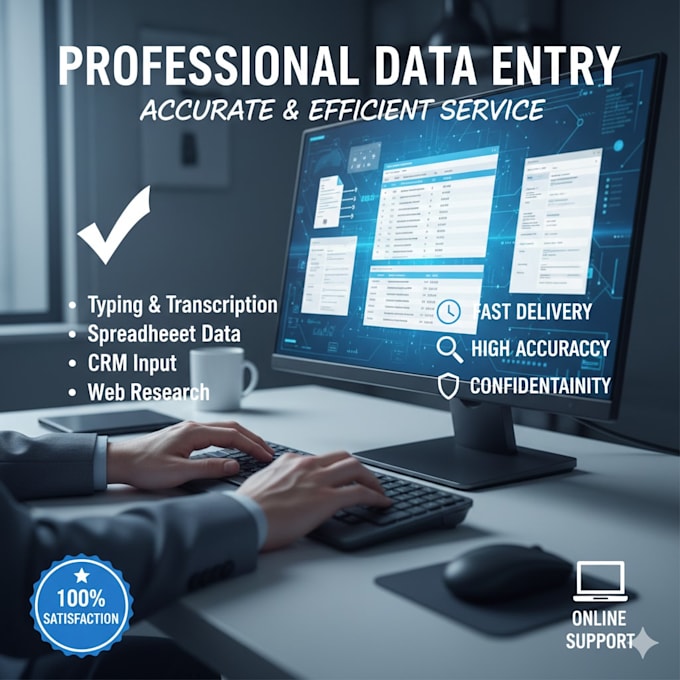 do professional data entry lead generation web research and facebook ads