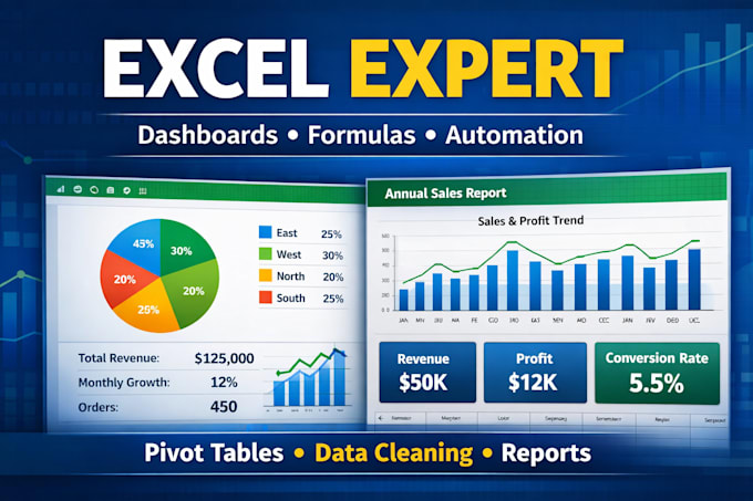 Create excel spreadsheets dashboards and automated reports by ...