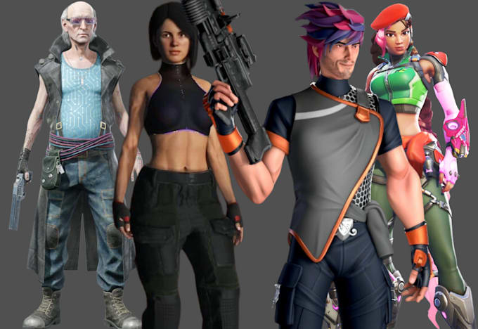 do stylized 3d character model realistic game character in unity unreal engine