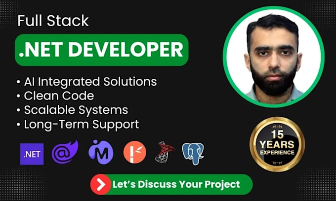 develop dot net core backend, rest apis, sql server database