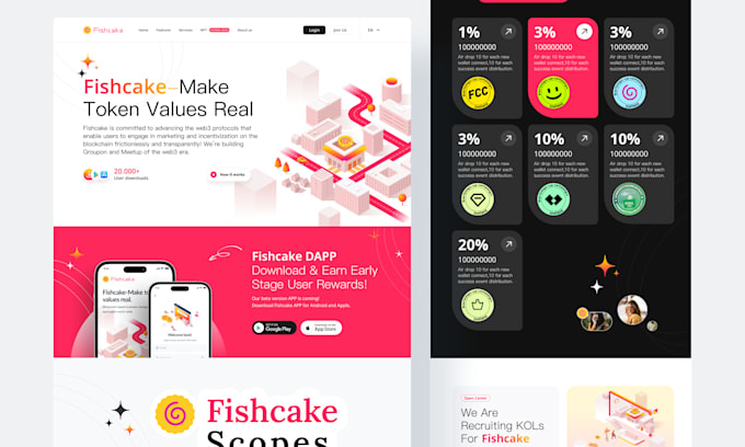 design high converting web3 crypto landing page in figma