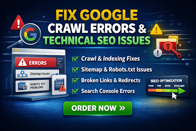 fix technical SEO crawl and indexing errors for better google ranking