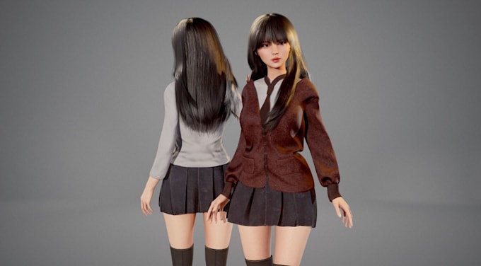 convert and rig your 3d model for use in vrm, vroid model, weight paint, vtuber