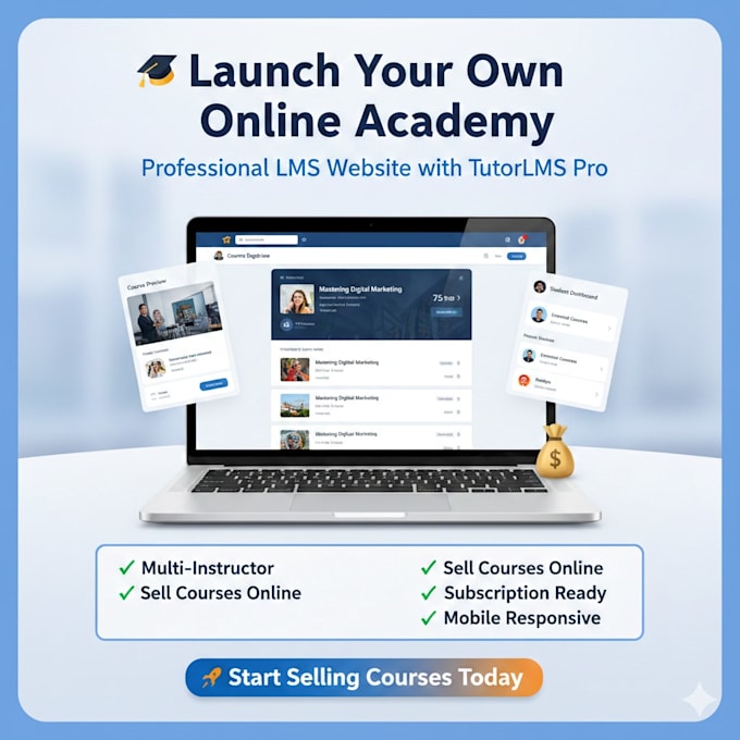 build your professional lms website with tutorlms pro
