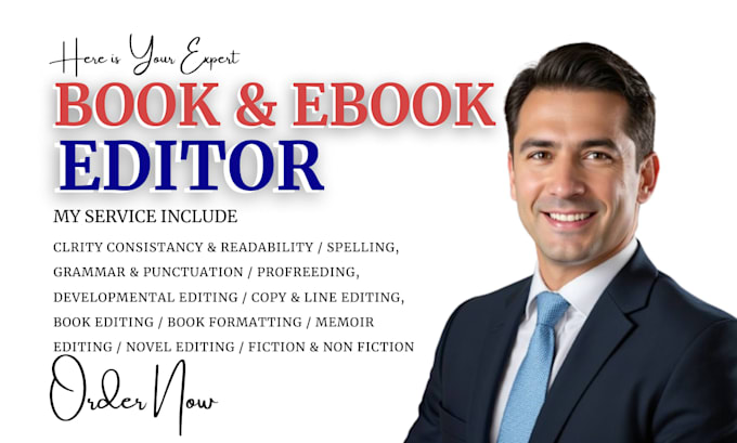 professionally edit, proofread, and format your book, novel, manuscript, memoir