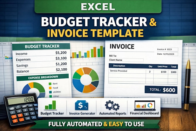 create professional budget, expense, and invoice spreadsheet