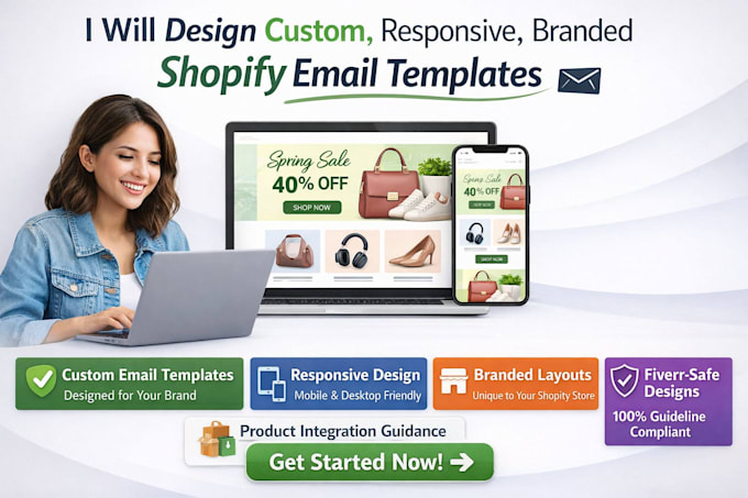design custom responsive branded shopify email templates