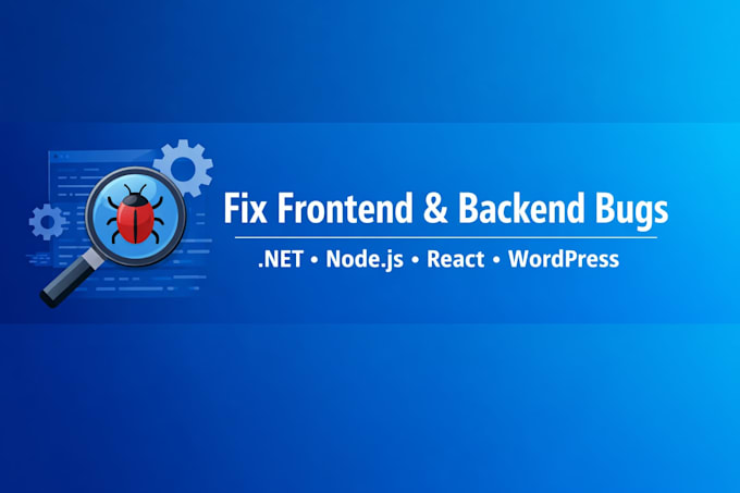 Fix frontend and backend bugs in your web application by Dev_micheal_t ...