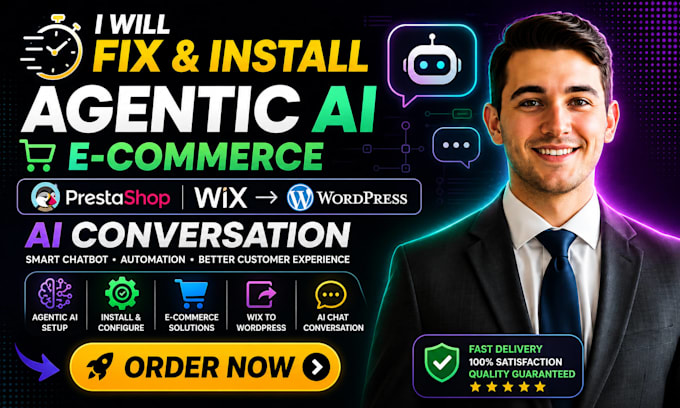 build install agentic ai ecommerce prestashop wix to wordpress ai conversation