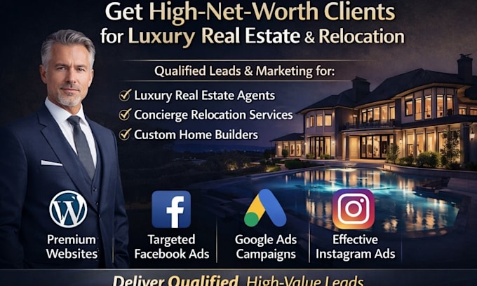 generate luxury real estate concierge relocation home builders leads website