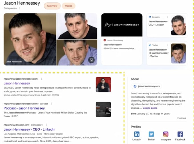 setup google knowledge panel for perosnal or company
