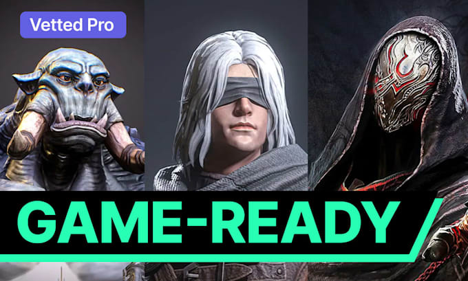 make ready 3d character model with pbr textures