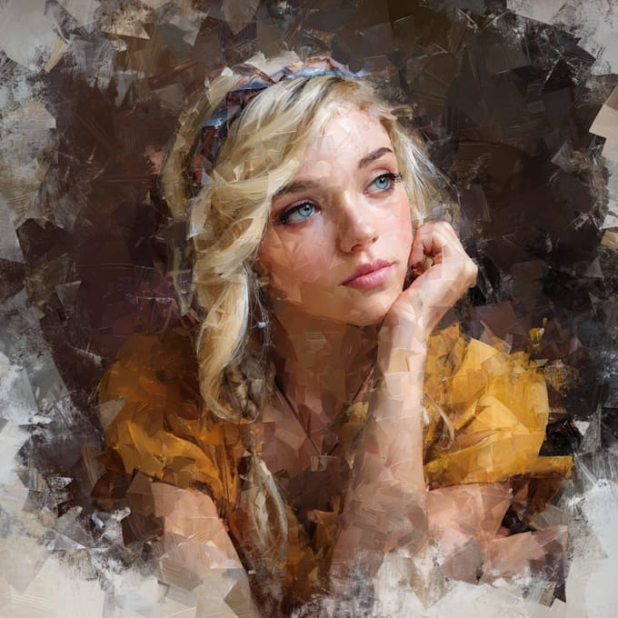 Draw realistic digital oil painting from your photo by Anitanjub | Fiverr
