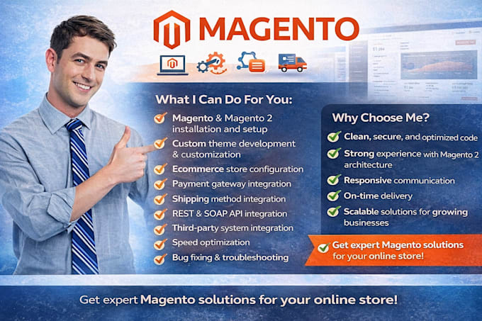 develop magento and magento 2 ecommerce website api integration