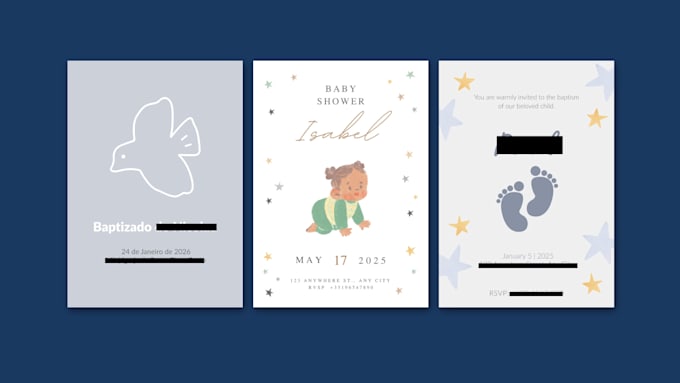 design a beautiful custom invitation for any event
