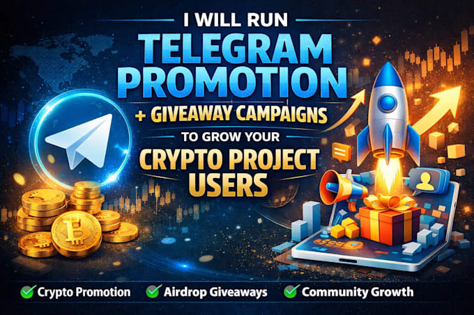 run telegram promotion giveaway campaign to grow your crypto project users
