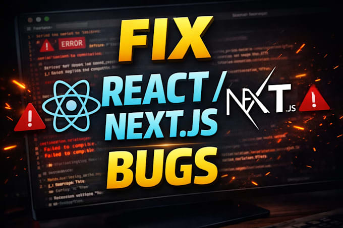 fix react bug or nextjs error fast