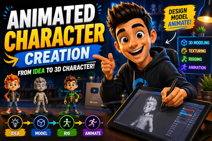 create a unique 3d brand character