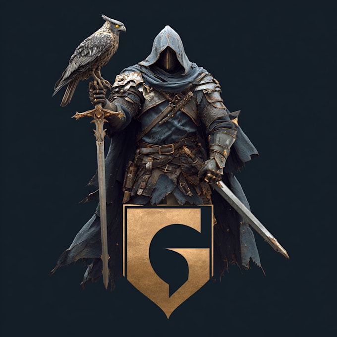 create a medieval, fantasy, rpg gaming logo