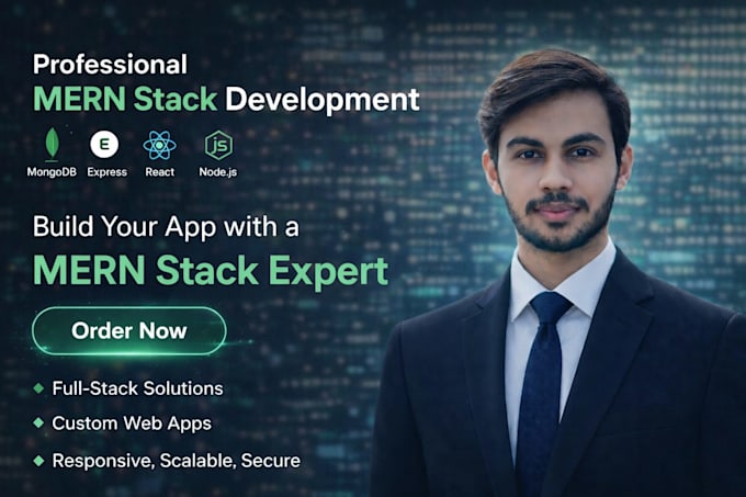 be your mern stack developer for full stack web application