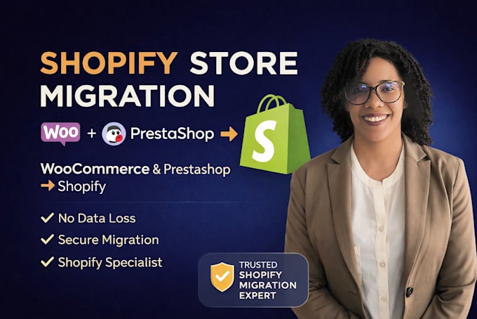 migrate your woocommerce or prestashop store to shopify