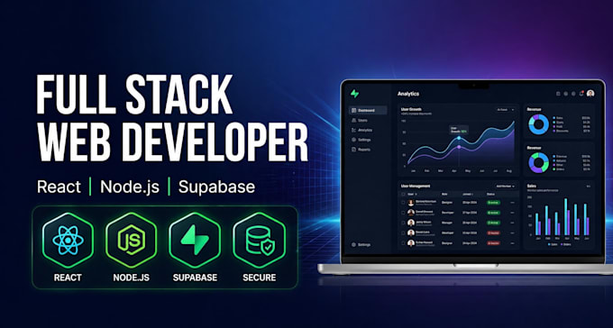 build a modern full stack web application using react, nodejs, and supabase