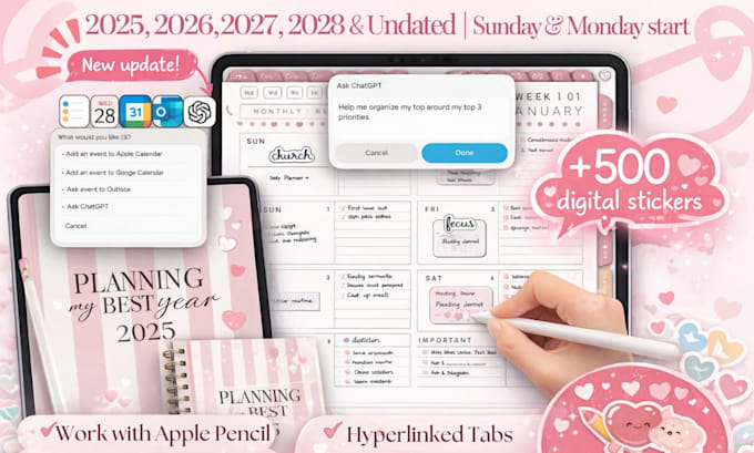 Etsy digital planner kdp journal hyperlinked planner canva ebook design ...