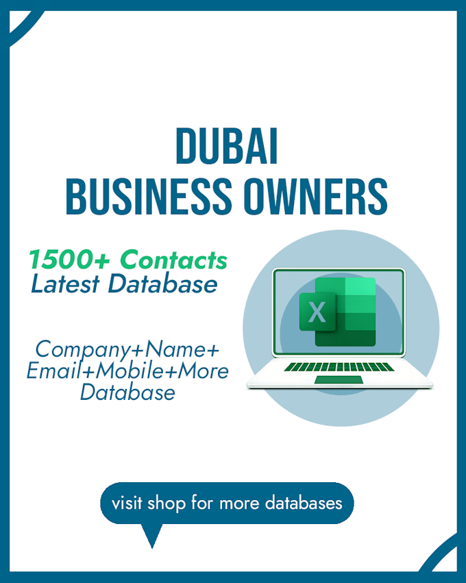 provide you dubai business owners, investors leads database