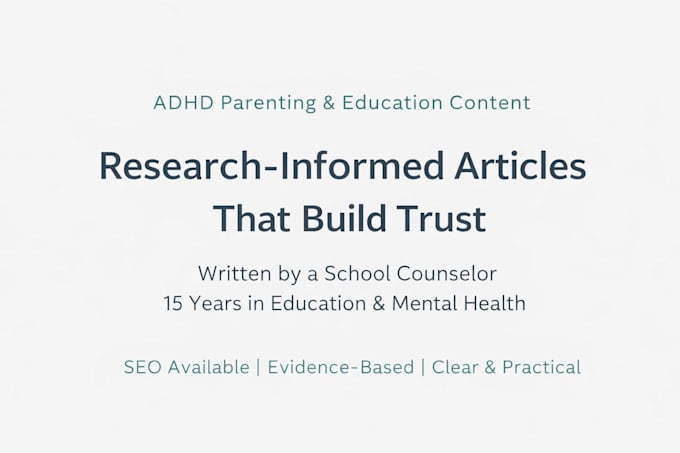write SEO adhd and neurodivergent parenting blog posts