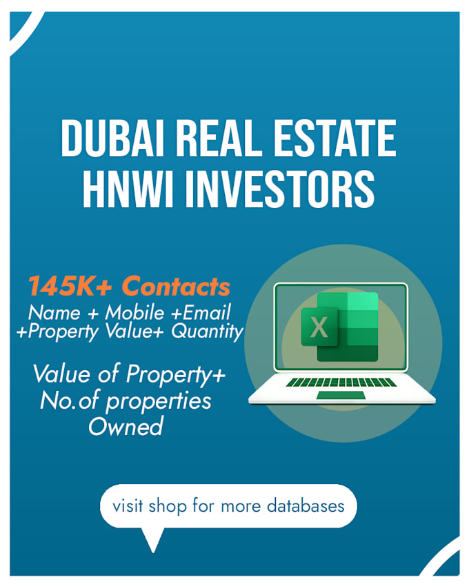 provide dubai real estate investors leads database