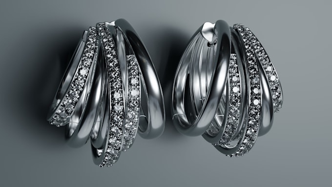 create professional 3d jewelry model and realistic rendering